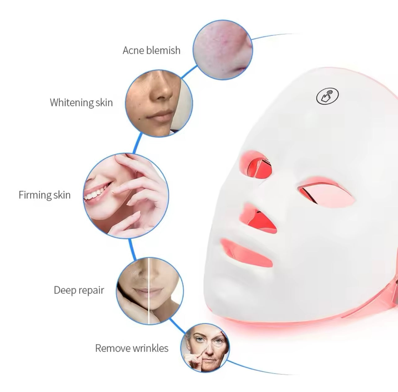 LED light face mask