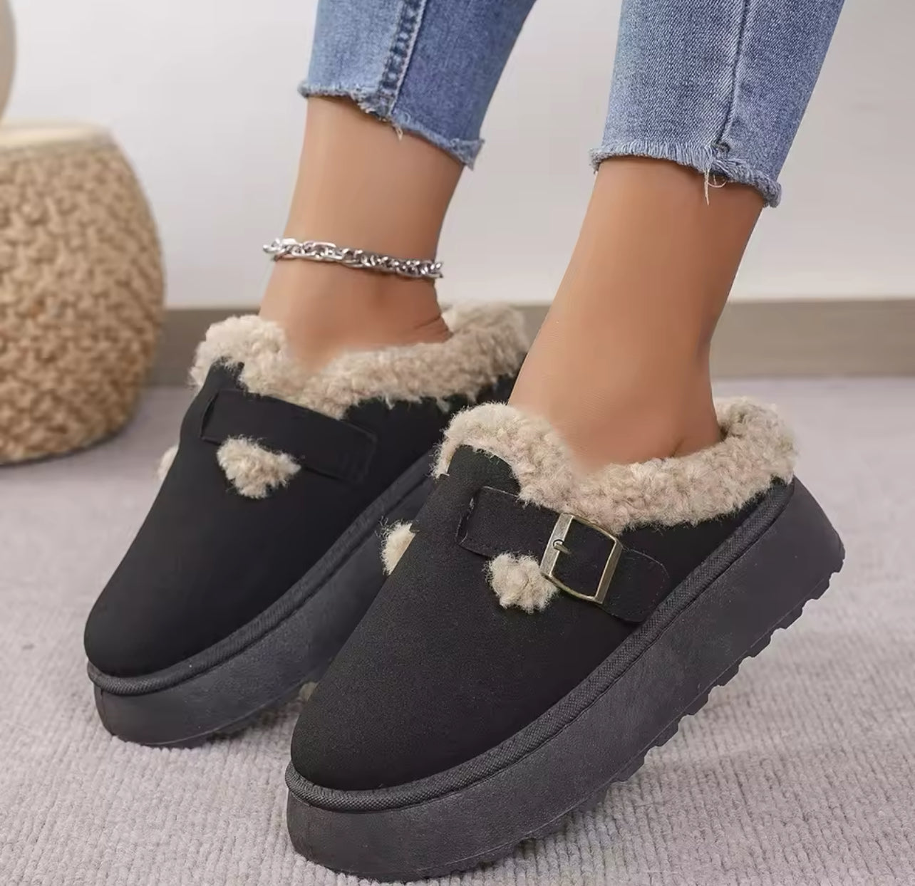 Winter Soft plush slides