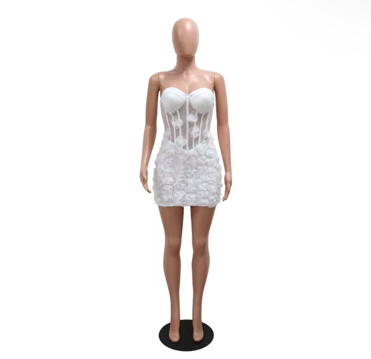 Rose Decor Corset Dress
