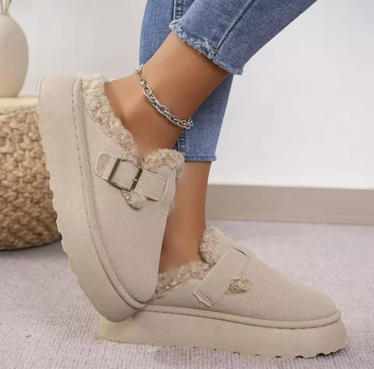 Winter Soft plush slides