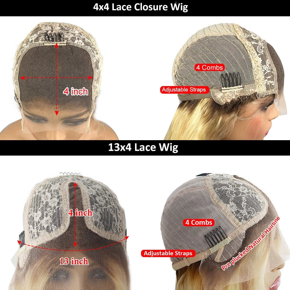 Short bob Lace front blond wig
