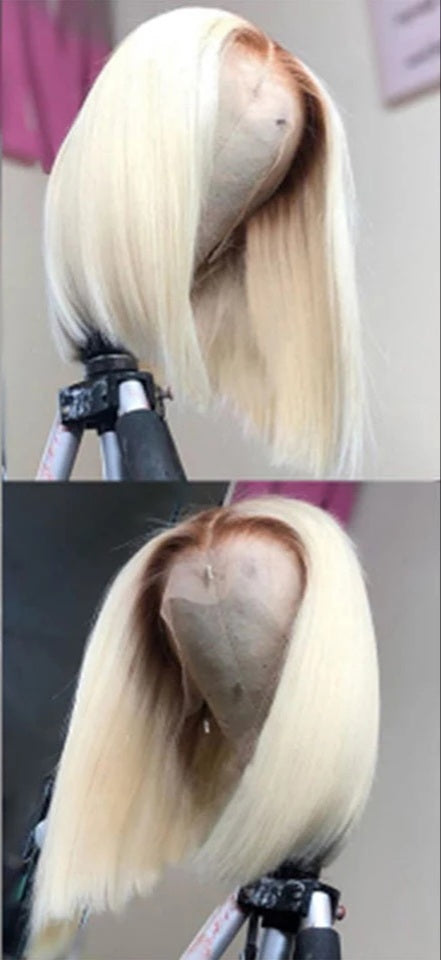 Short bob Lace front blond wig
