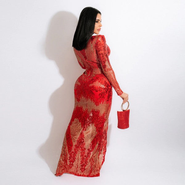 Long Sequin Dress