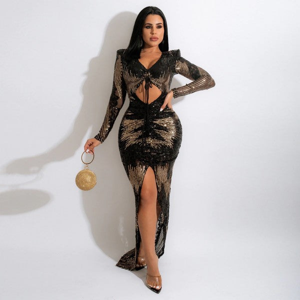 Long Sequin Dress