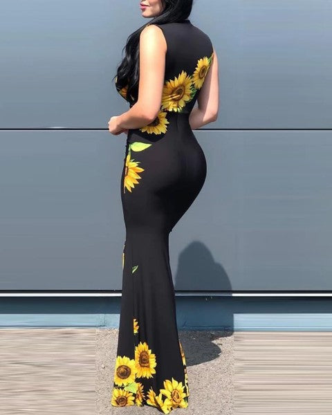Sunflower Print Dress