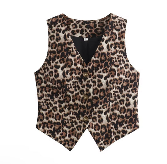 Leopard Vest