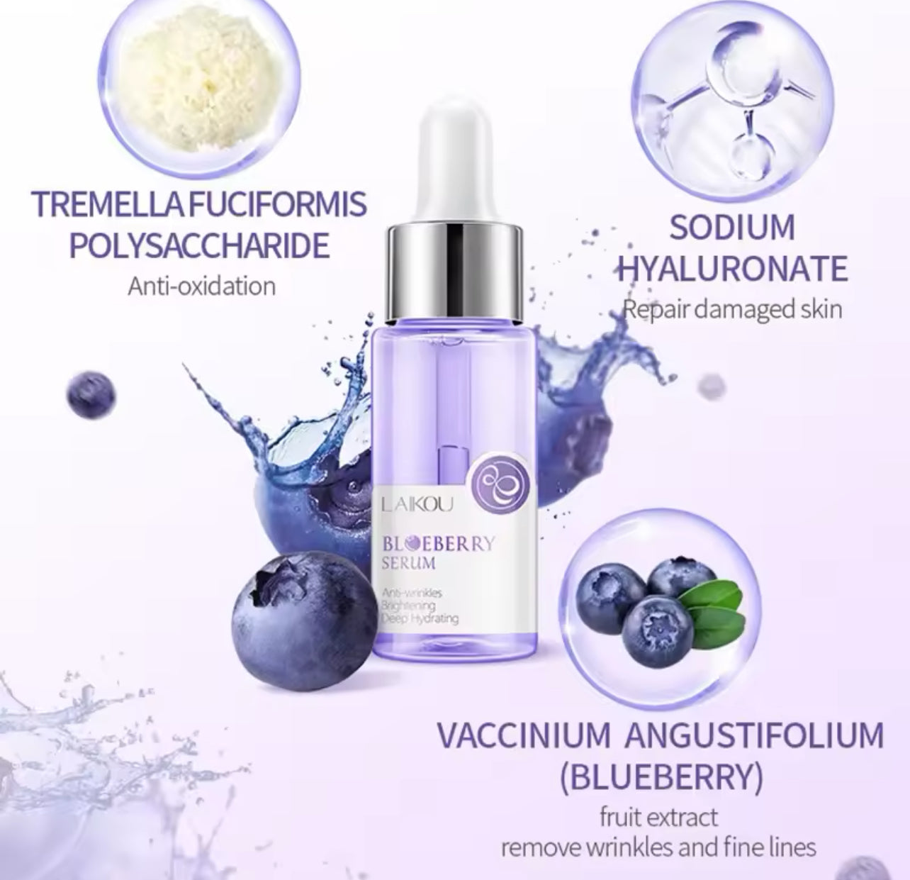 Blueberry brightening face serum