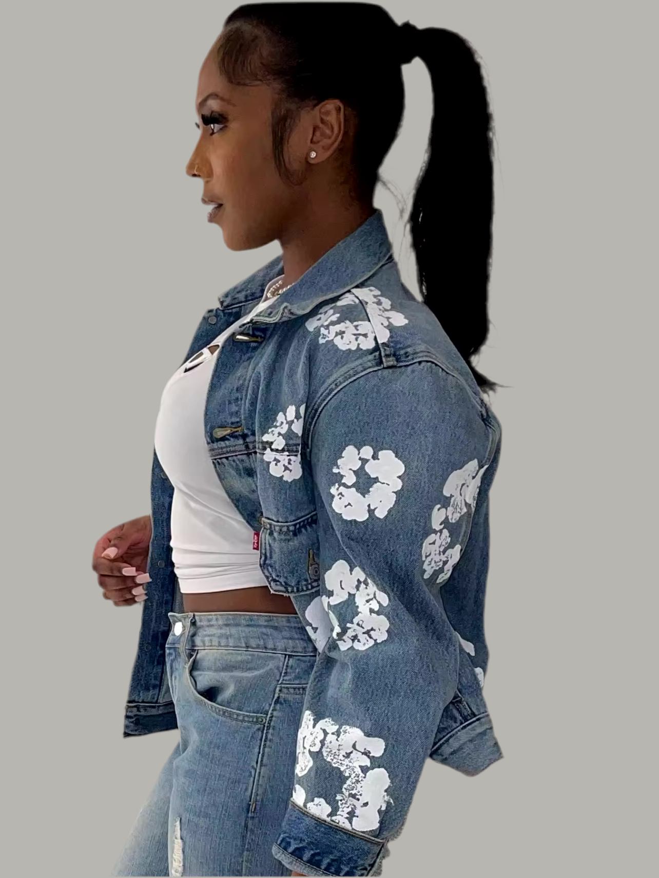 Floral Denim Jacket