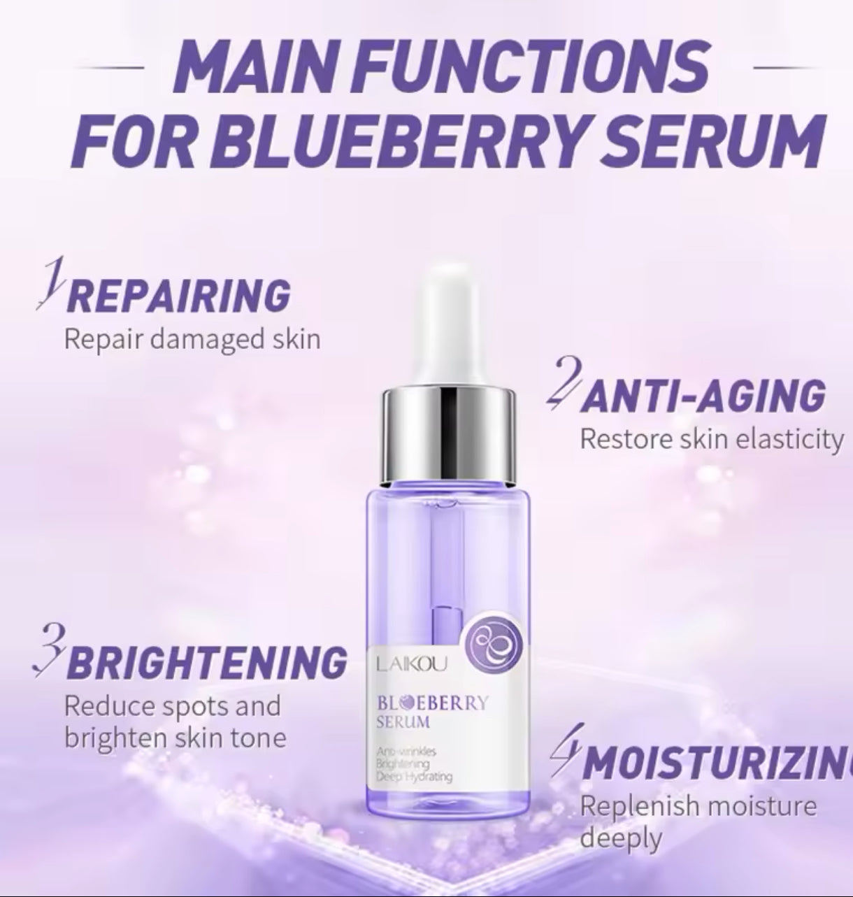 Blueberry brightening face serum