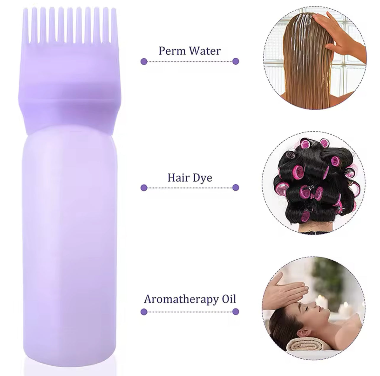 Hair Root Comb Applicator Bottle