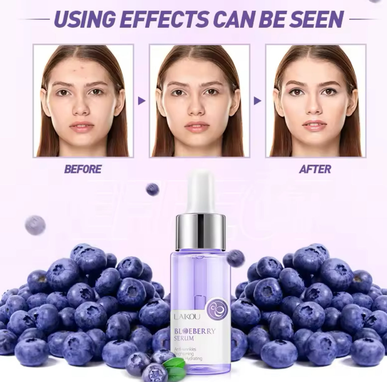 Blueberry brightening face serum