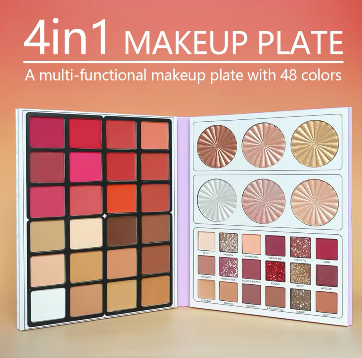 48 Colour Paper Palette Blush Concealer Highlighter Contour Eyeshadow 4-in-1 Makeup Set