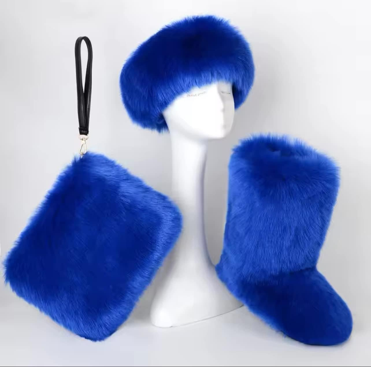 Casual Boots Hat Purse Set