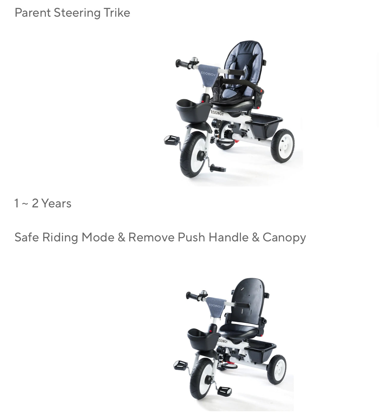 6-in-1 Kids Tricycle