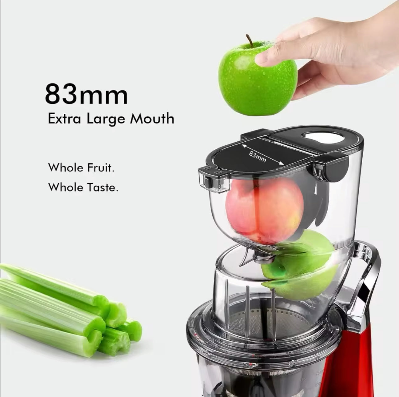 Juicer for food and vegetables