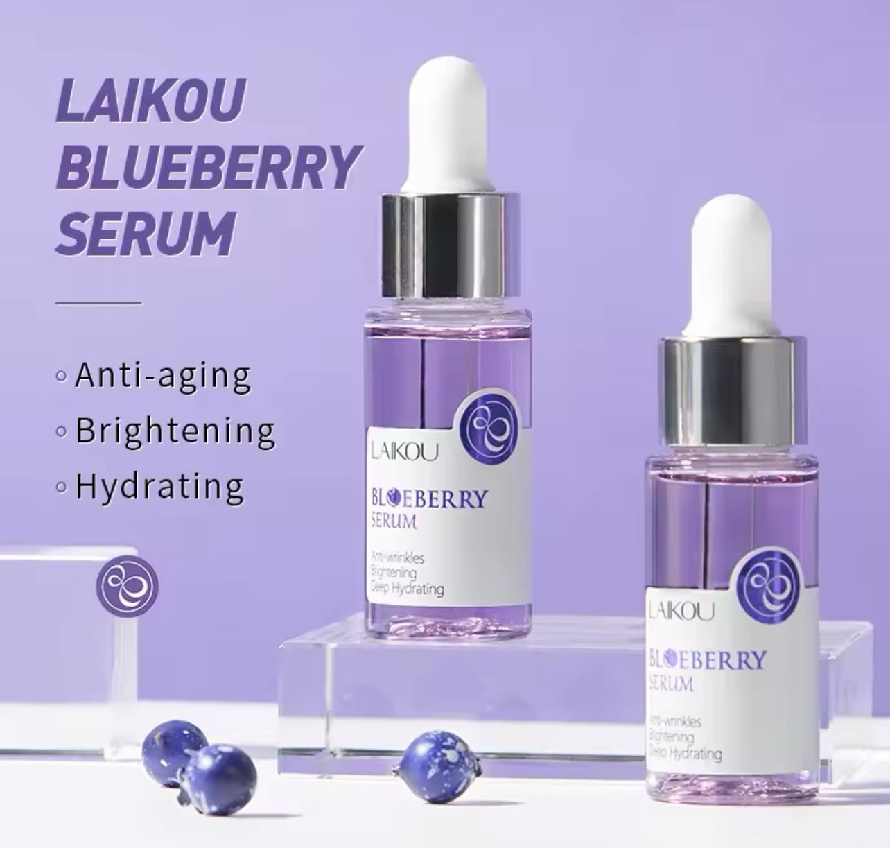 Blueberry brightening face serum