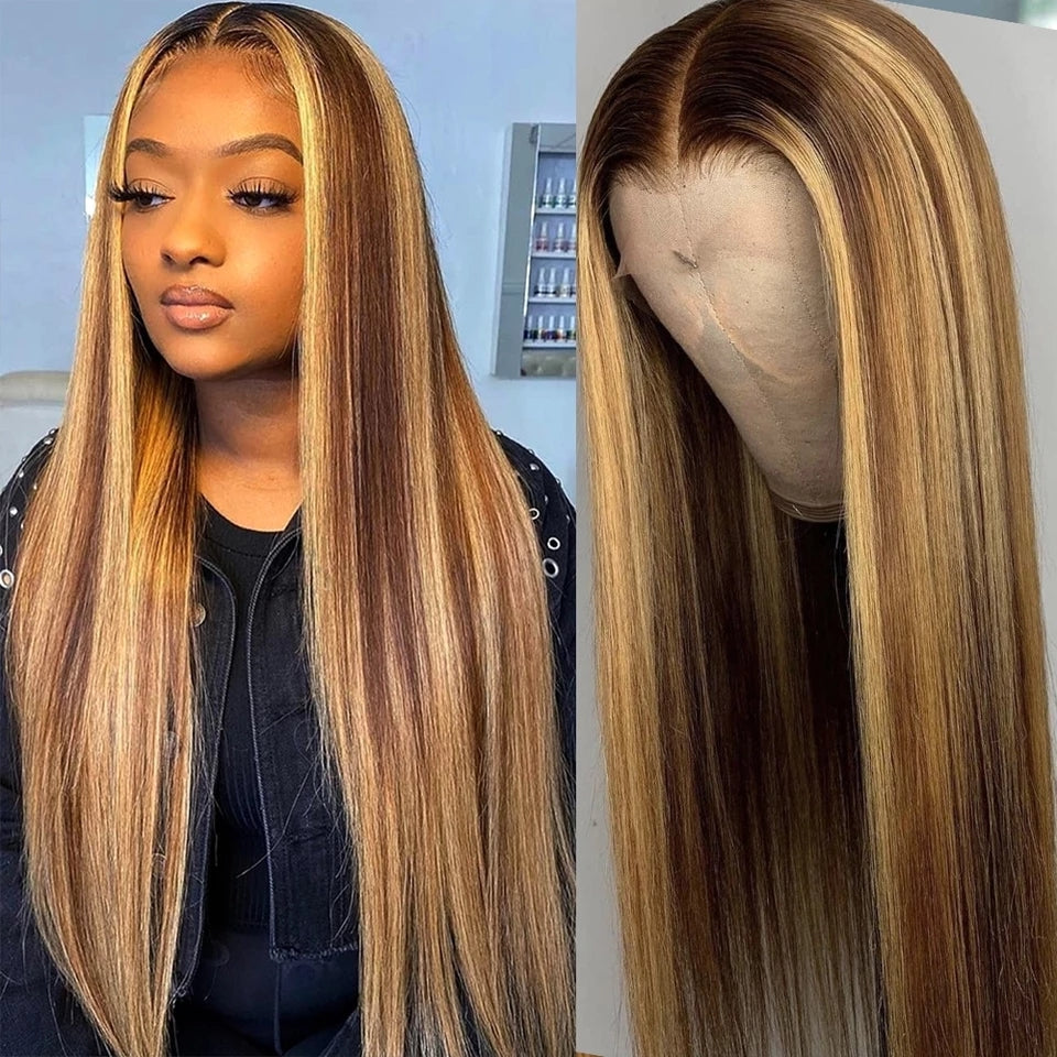 Highlight pre plucked lace wig