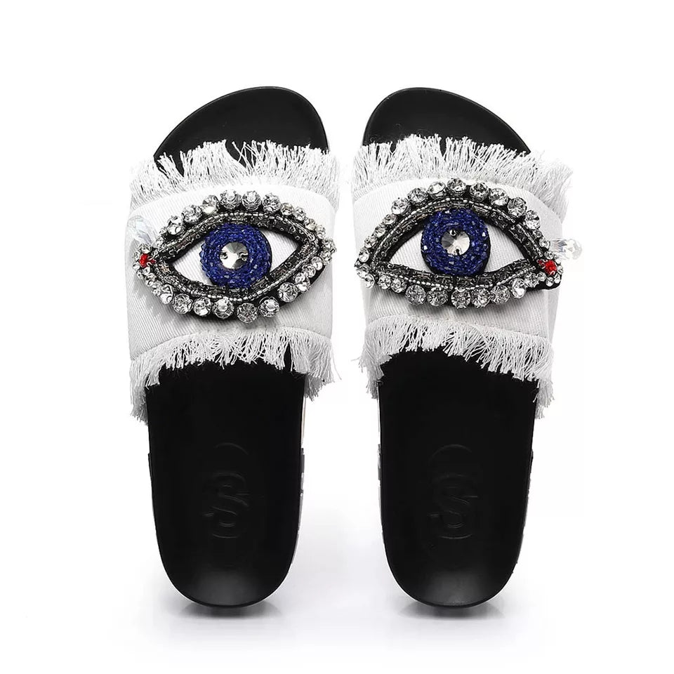 Eye sandals for women