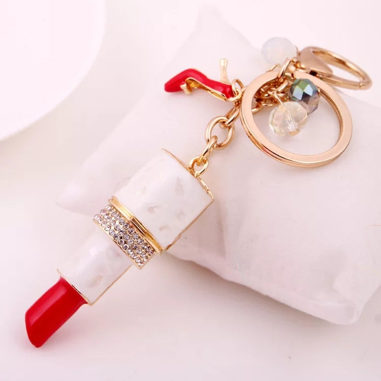 Lipstick keychain