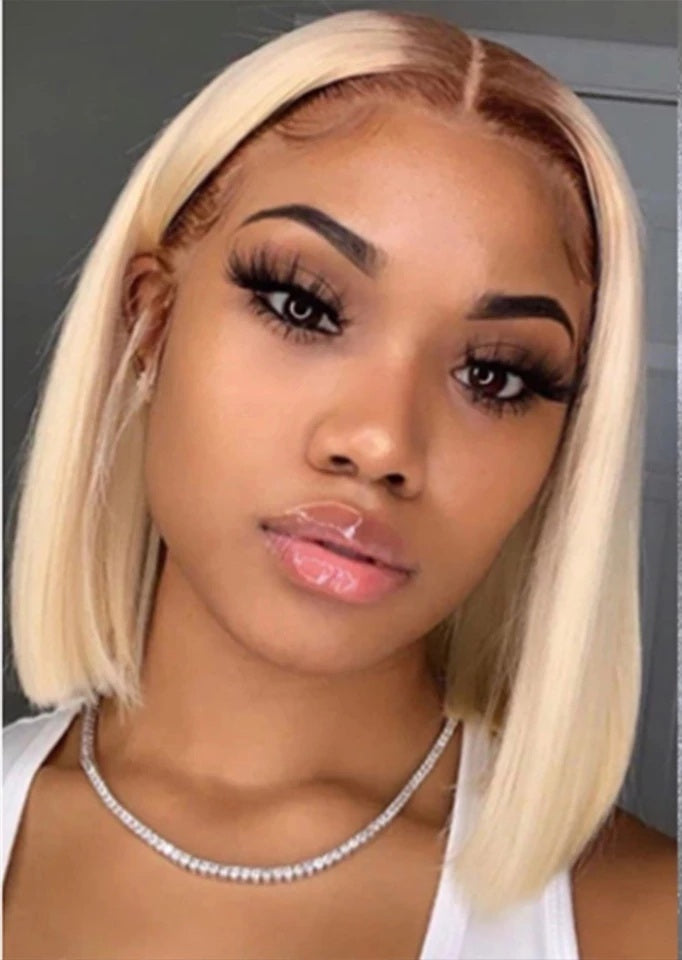Short bob Lace front blond wig