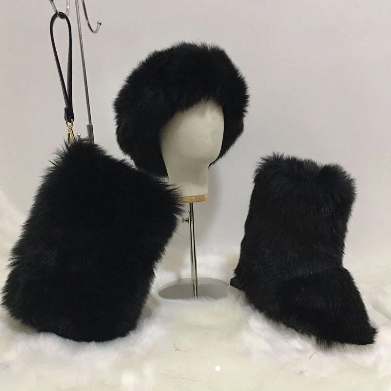 Outdoor winter faux boot SET