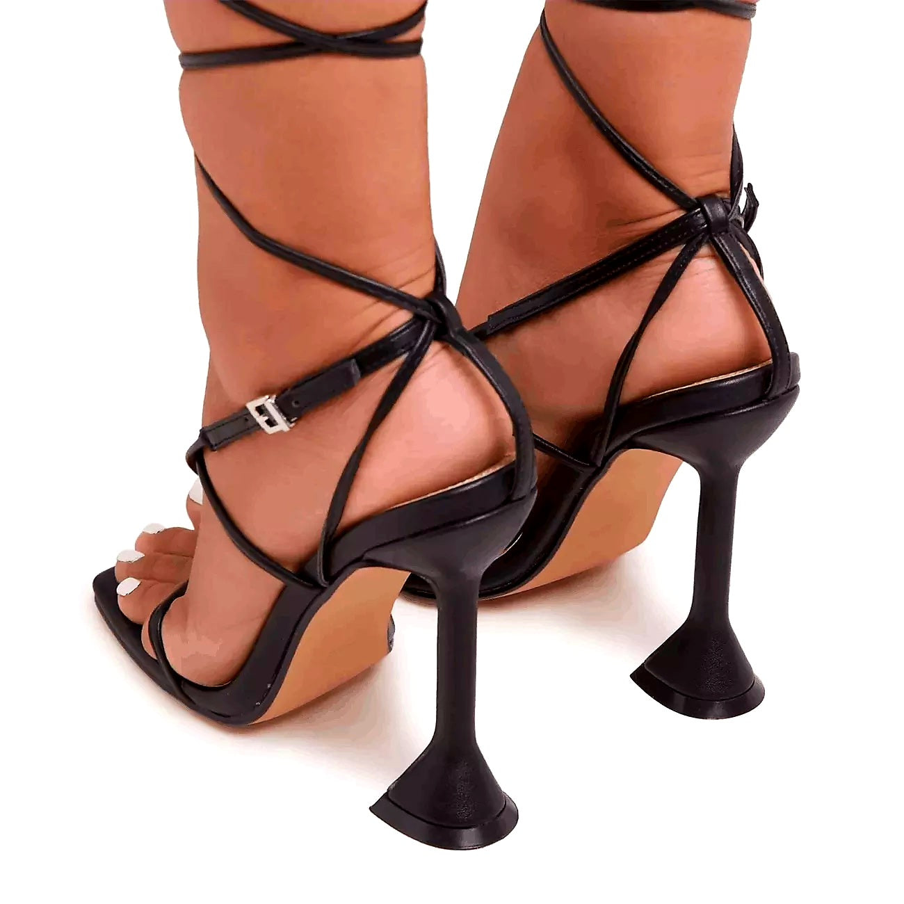 Cross tied heels