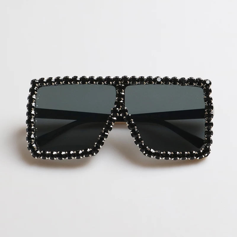 Rhinestone oversized sunglasses