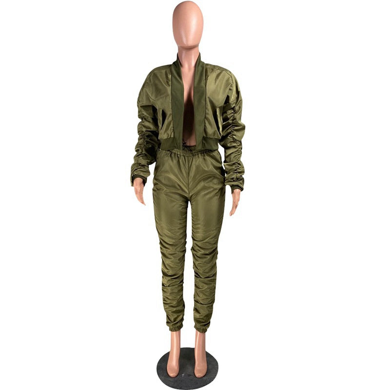 Ruched Winter Sweat Suit