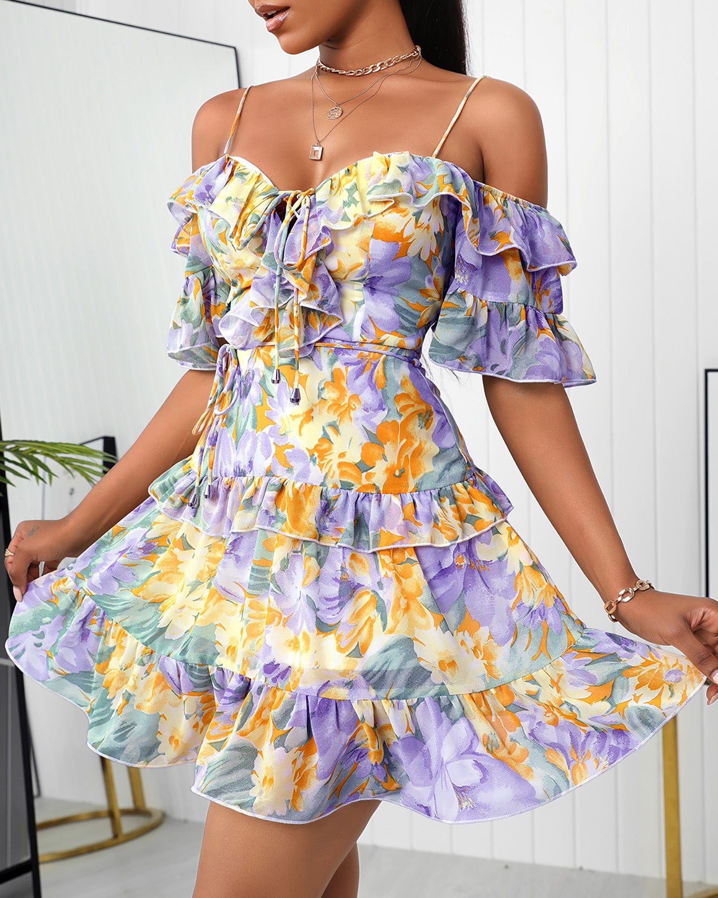 Flare Floral Dress