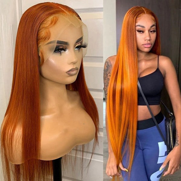 Ginger Orange Lace Front Human Hair Wig