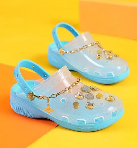 Clear Sandals with Charms