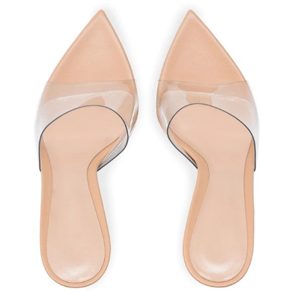Nude Clear Sandals
