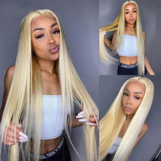 613 Transparent Lace Frontal Straight wig