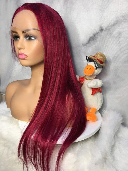 99J Burgundy Lace Frontal Wig