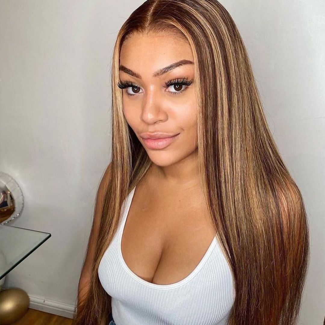 Highlight pre plucked lace wig